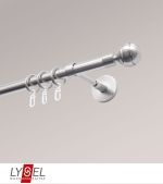 Vorschau Lysel - SET Opal 160cm Träger geschlossen mit Endstücke Kugel in Weiss #1W edelstahl-optik