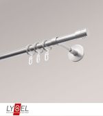 Vorschau Lysel - SET Opal 160cm Träger geschlossen mit Endstücke Zylinder in Weiss #1W edelstahl-optik
