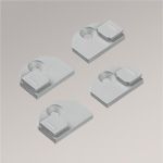 Vorschau SET Flachträger Decomatic Window Fashion mit Bediengriffen #1W grau