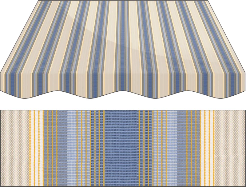 Markise Massanfertigung Markise Irisun Fantasie Blu L482