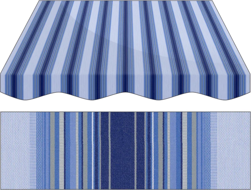 Markise Massanfertigung Markise Irisun Fantasie Blu R498