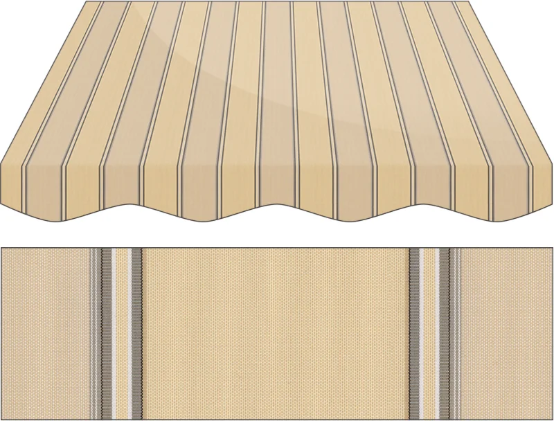 Markise Massanfertigung Markise Irisun Fantasie Grigi R539