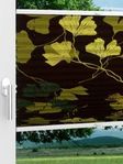 LYSEL HOME Plissee 428A Ginkgos Midnight Fensteransicht