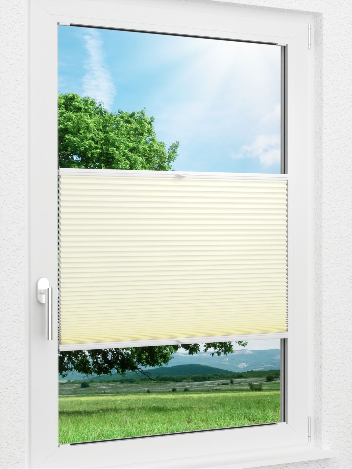 Detailansicht LYSEL HOME Plissee 313A Evelyne Wabe