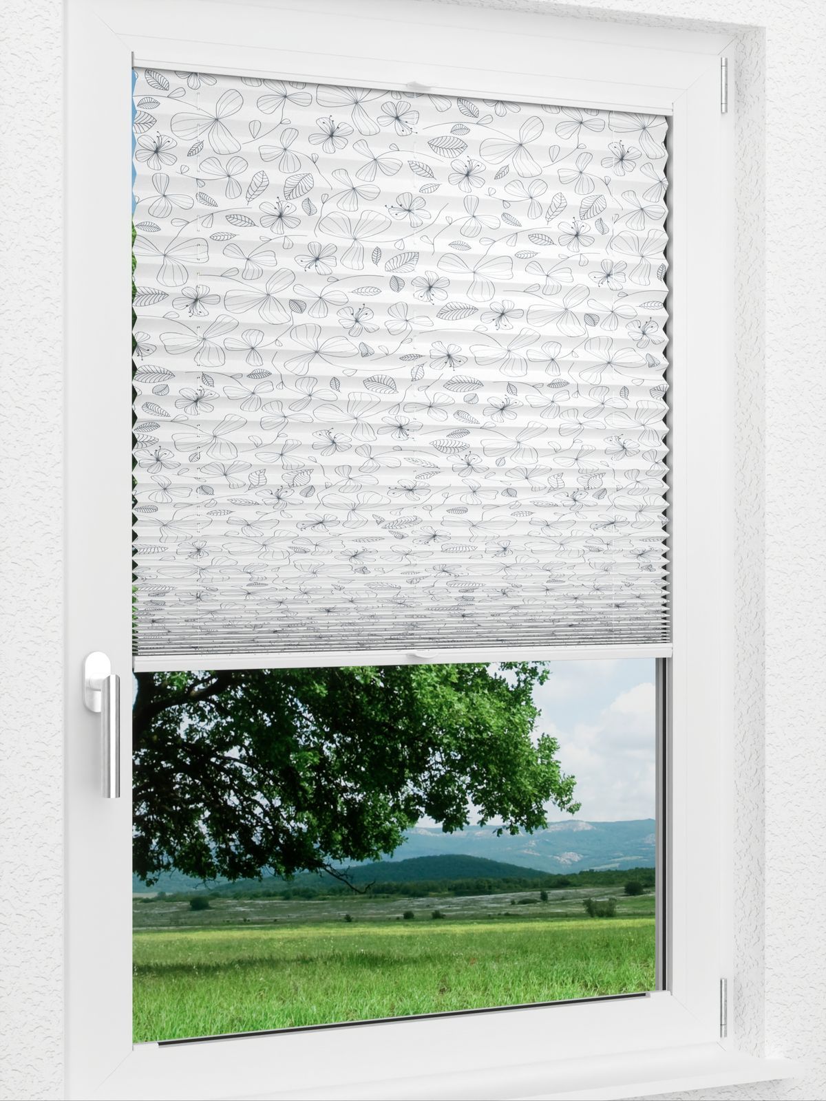 Detailansicht LYSEL HOME Plissee 407A Dark Floral