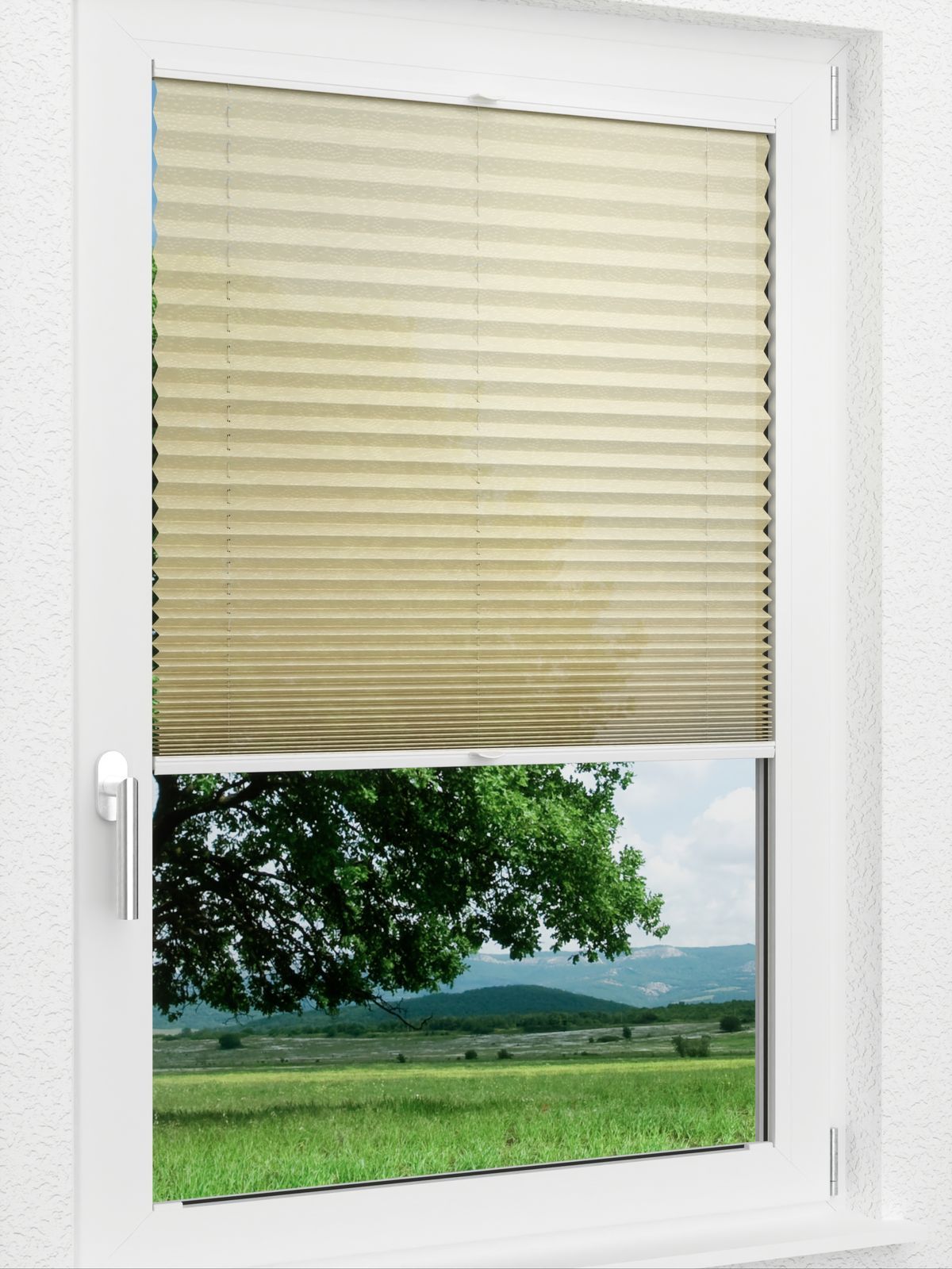 Detailansicht LYSEL HOME Plissee 424A Jute Blop