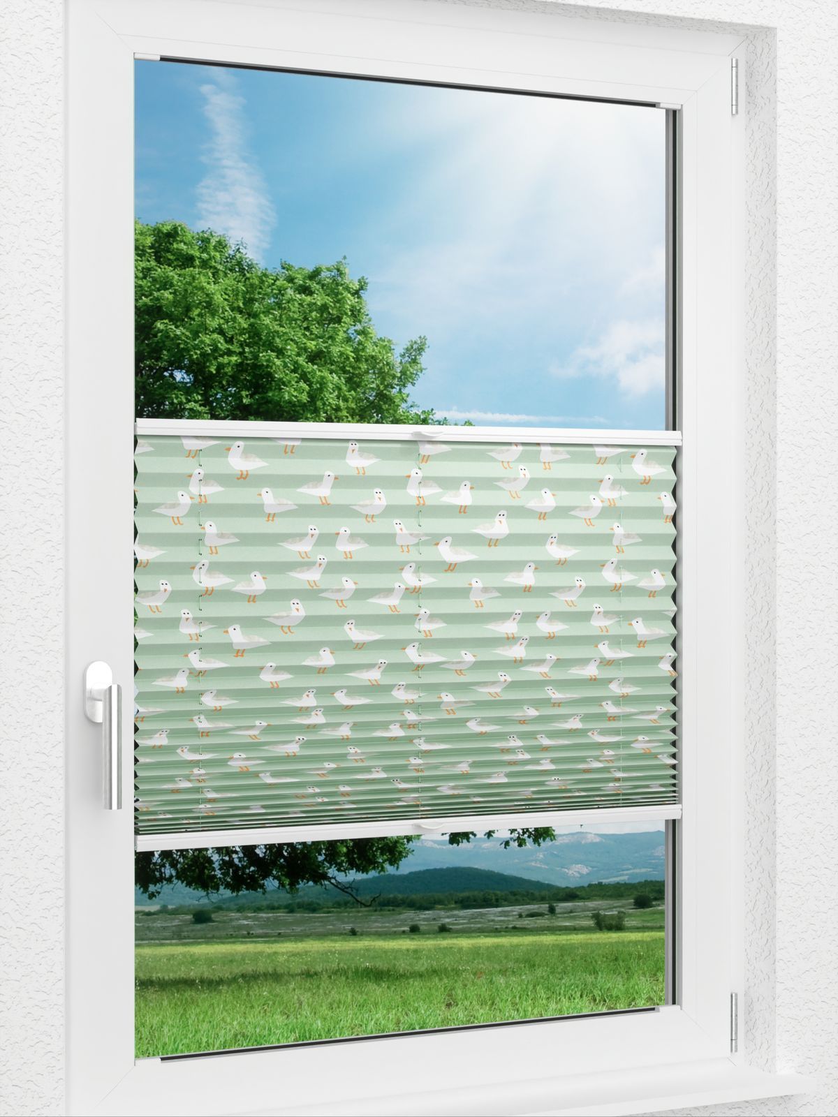 Detailansicht LYSEL HOME Plissee 435A Seagulls