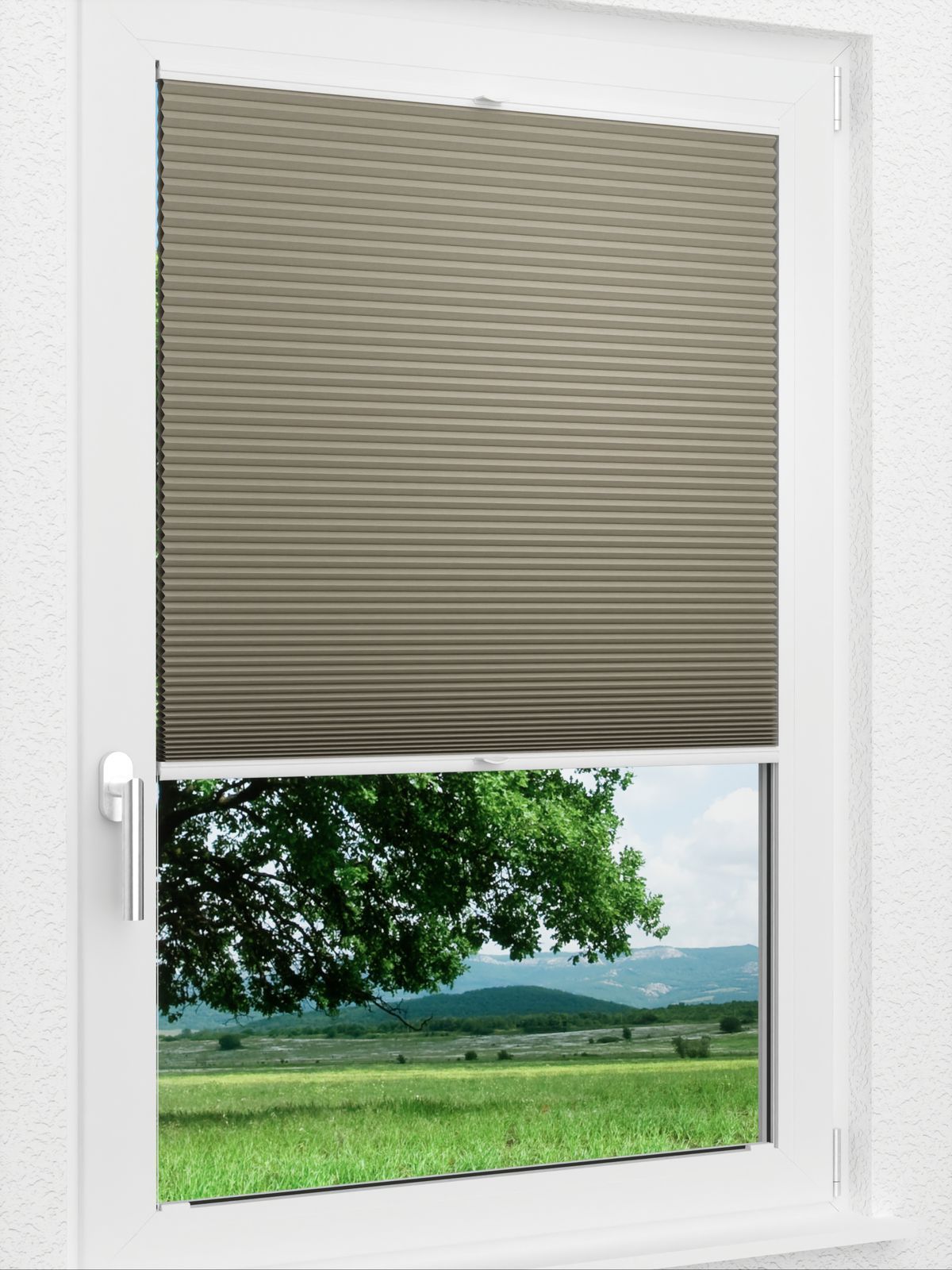 Detailansicht LYSEL HOME Plissee 010A Calluna Wabe