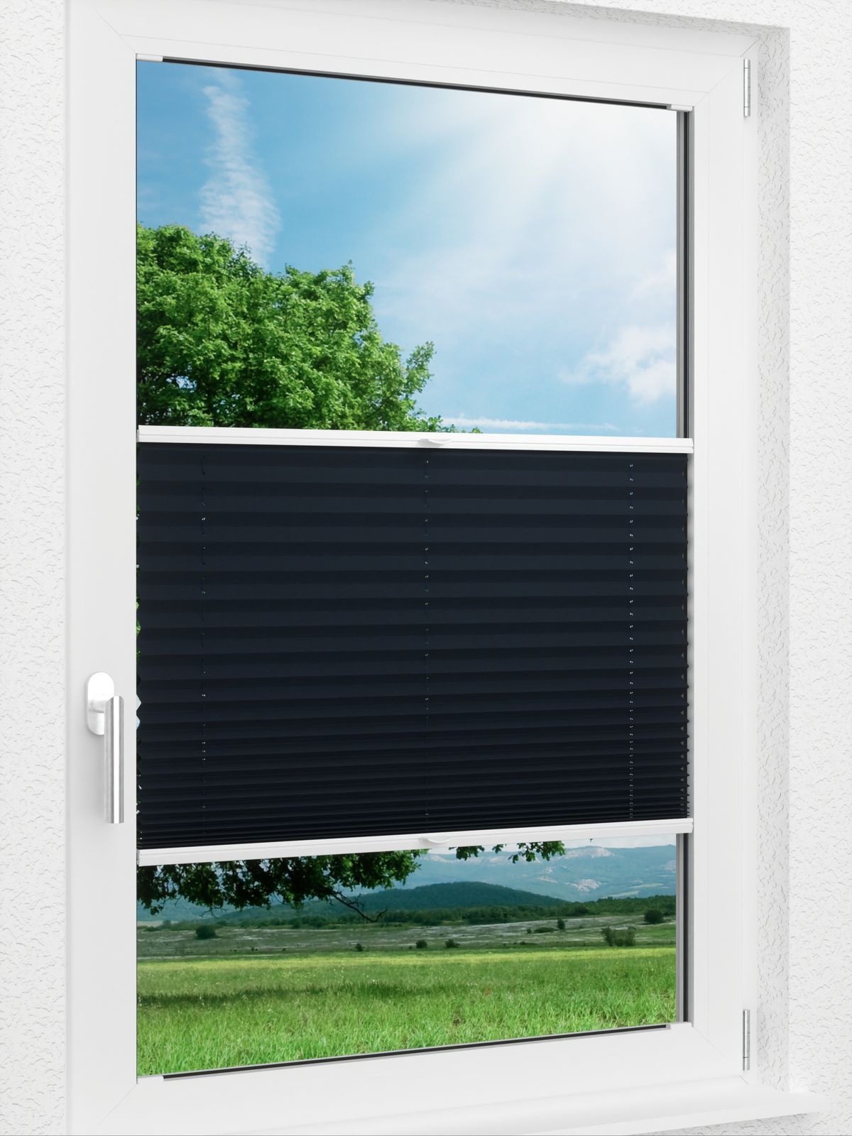 Detailansicht LYSEL HOME Plissee 425A Blackout Crepe