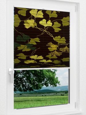 Preview LYSEL HOME Plissee 428A Ginkgos Midnight 1
