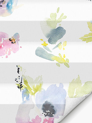 Stoff Plissee Ma&szlig;anfertigung Poppy Flowers 01.087