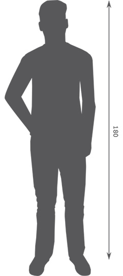 Person, Grösse 180 cm