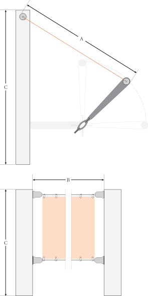 Montage der Befestigungsarme am Geländer